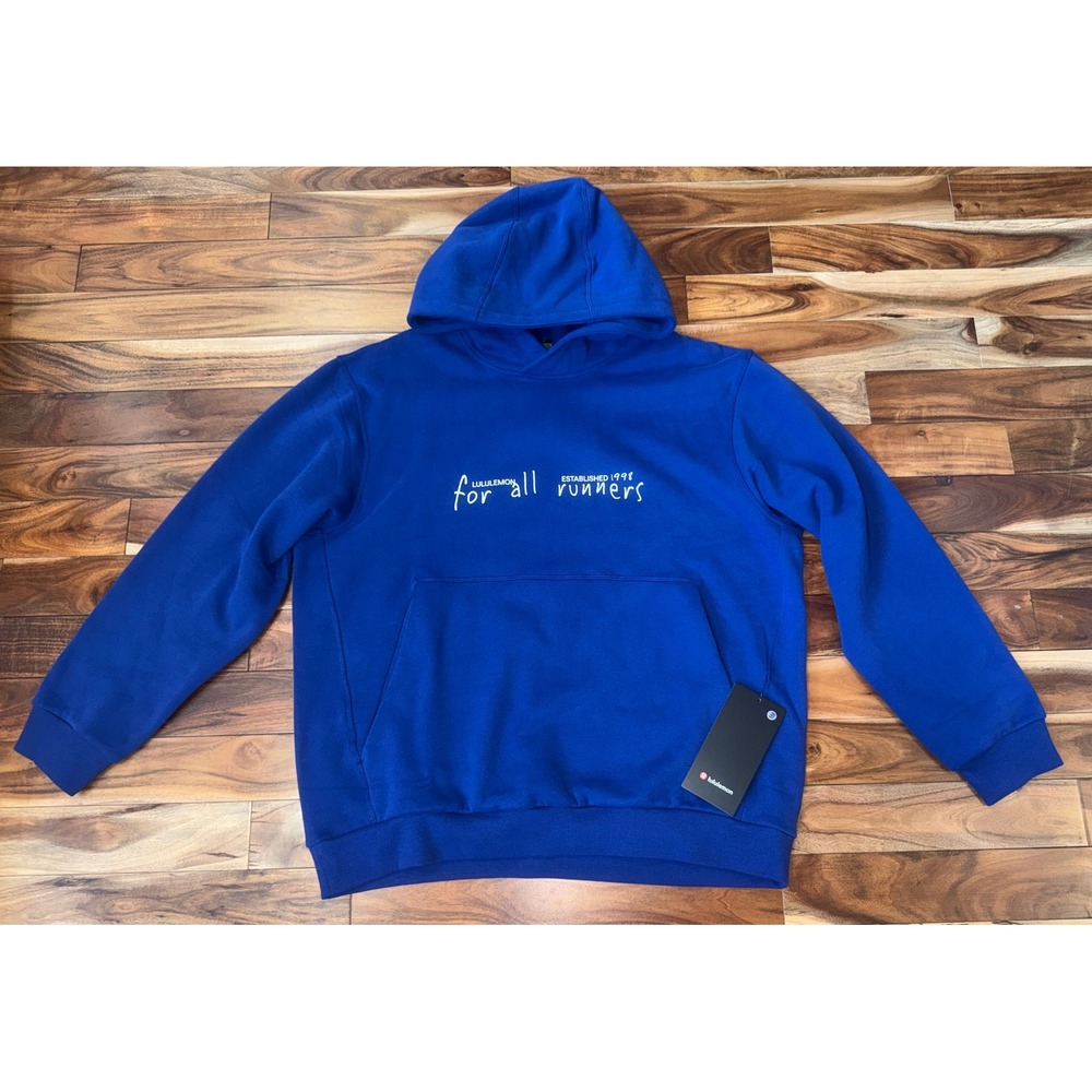 Lululemon Steady State Pullover Hoodie Graphic Club Blue Mens M NWT